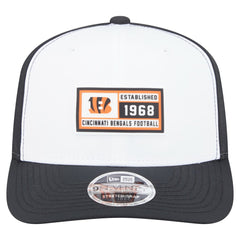 Cincinnati Bengals New Era Established Patch 9SEVENTY Adjustable Hat White/Black - NFL