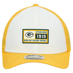 Green Bay Packers New Era Established Patch 9SEVENTY Adjustable Hat White/Gold - NFL
