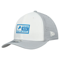 Detroit Lions New Era Established Patch 9SEVENTY Adjustable Hat White/Silver - NFL