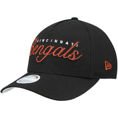 Cincinnati Bengals New Era Women's Metallic 9FORTY M-Crown A-Frame Adjustable Hat Black - NFL
