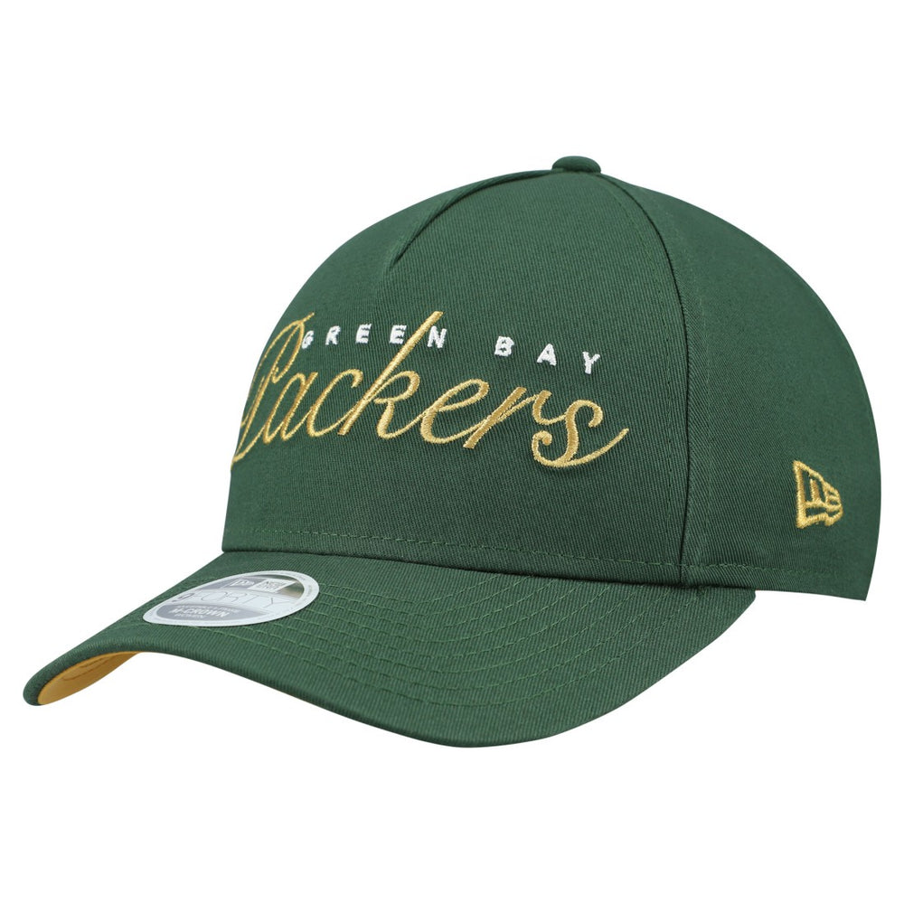 Green Bay Packers New Era Women's Metallic 9FORTY M-Crown A-Frame Adjustable Hat Green - NFL