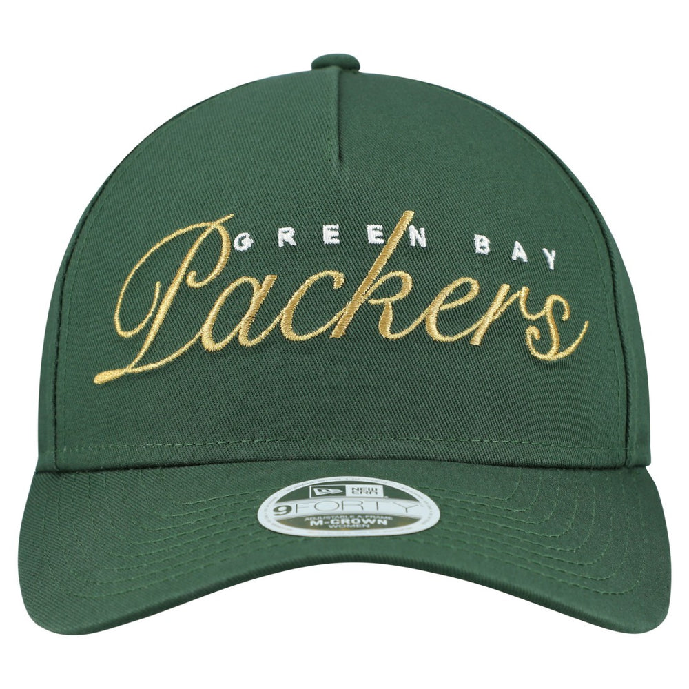 Green Bay Packers New Era Women's Metallic 9FORTY M-Crown A-Frame Adjustable Hat Green - NFL