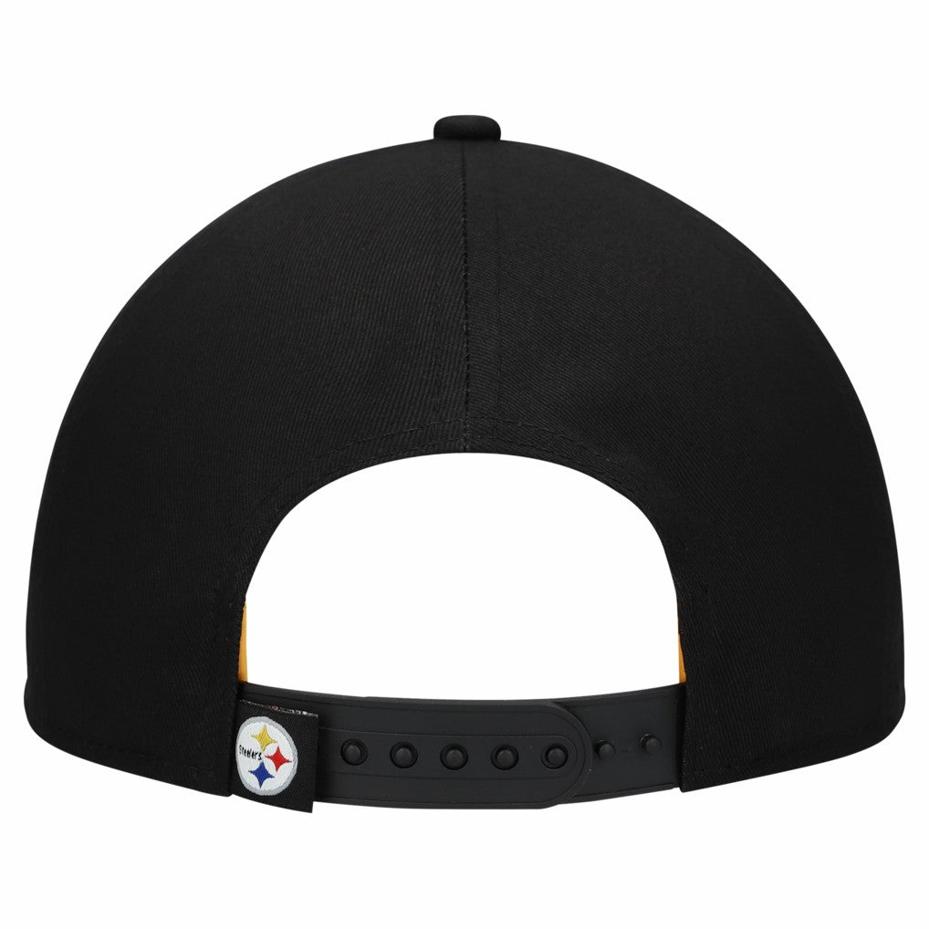 Pittsburgh Steelers New Era Women's Metallic 9FORTY M-Crown A-Frame Adjustable Hat Black - NFL