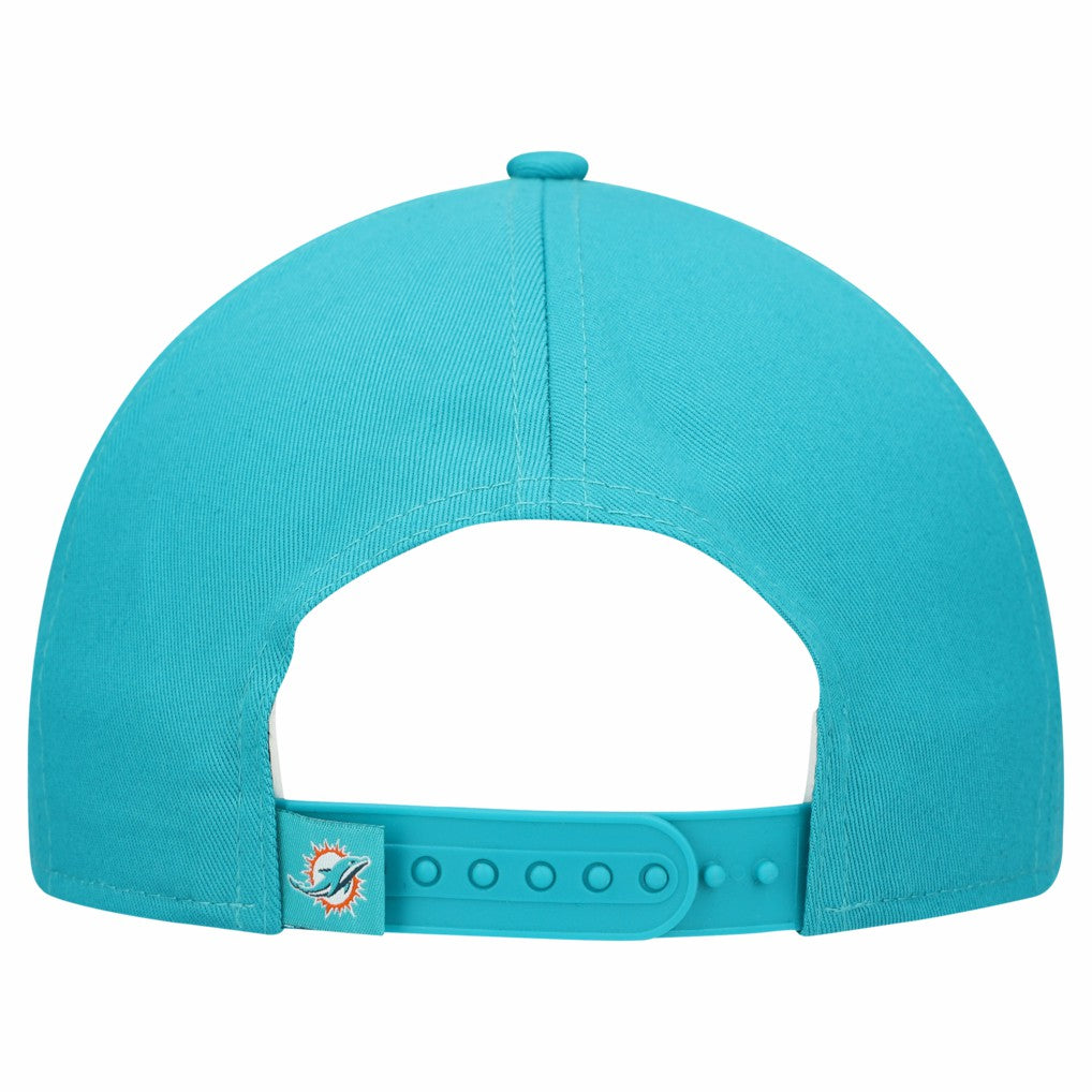 Miami Dolphins New Era Women's Metallic 9FORTY M-Crown A-Frame Adjustable Hat Aqua - NFL