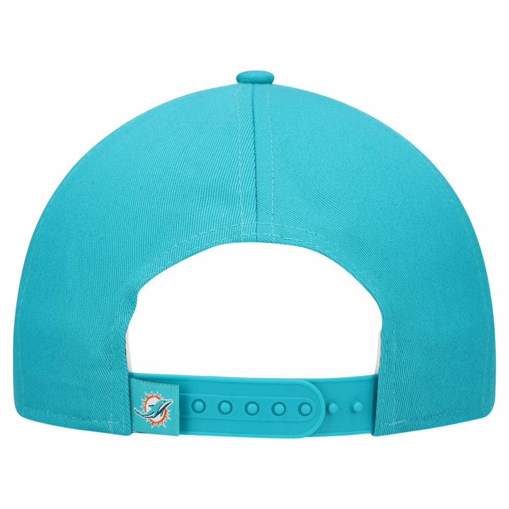 Miami Dolphins New Era Women's Metallic 9FORTY M-Crown A-Frame Adjustable Hat Aqua - NFL