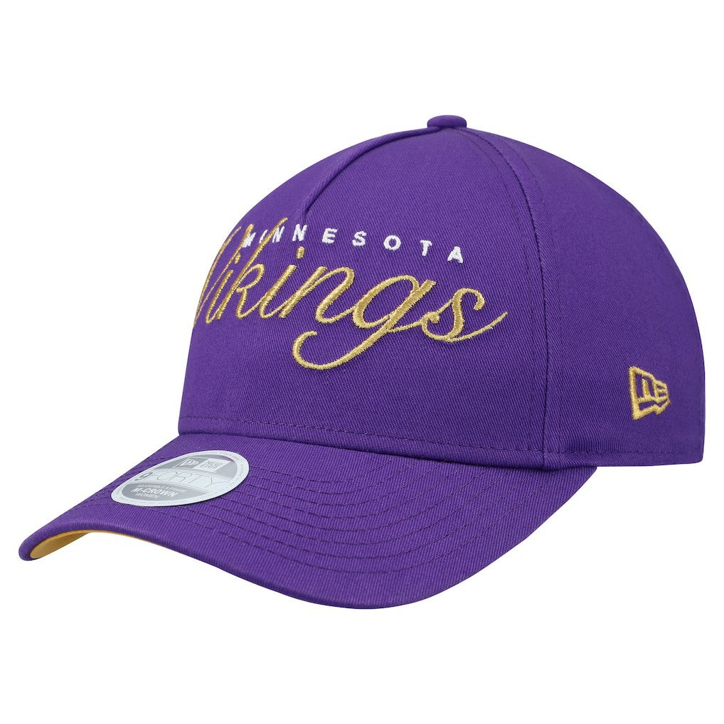Minnesota Vikings New Era Women's Metallic 9FORTY M-Crown A-Frame Adjustable Hat Purple - NFL