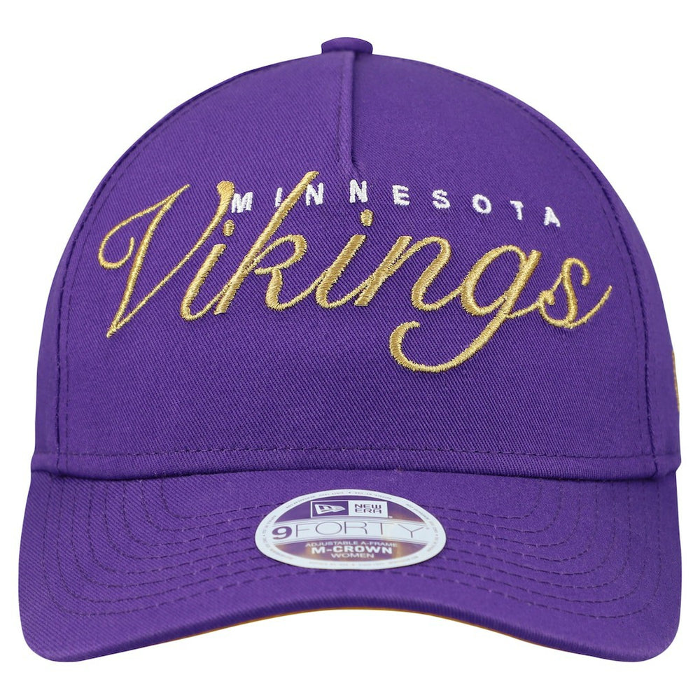 Minnesota Vikings New Era Women's Metallic 9FORTY M-Crown A-Frame Adjustable Hat Purple - NFL