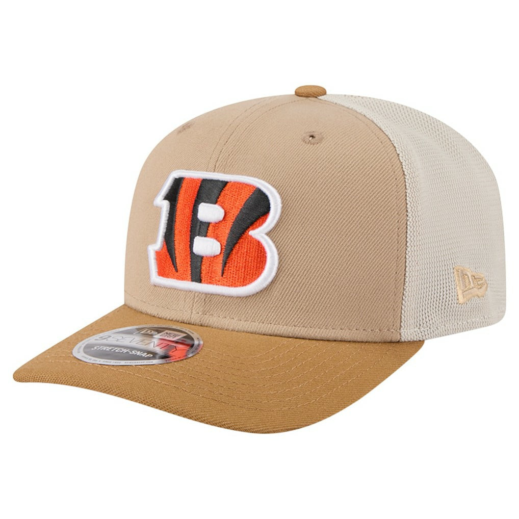 Cincinnati Bengals New Era Two-Tone Trucker 9SEVENTY Adjustable Hat Light Beige - NFL
