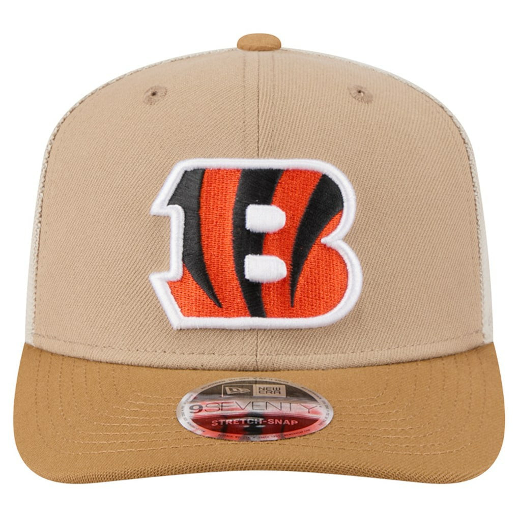 Cincinnati Bengals New Era Two-Tone Trucker 9SEVENTY Adjustable Hat Light Beige - NFL