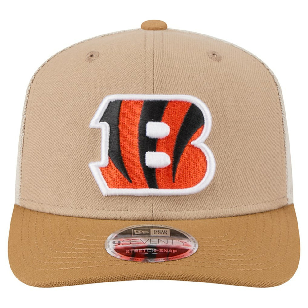 Cincinnati Bengals New Era Two-Tone Trucker 9SEVENTY Adjustable Hat Light Beige - NFL
