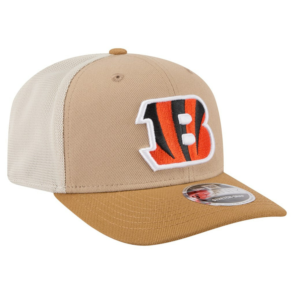 Cincinnati Bengals New Era Two-Tone Trucker 9SEVENTY Adjustable Hat Light Beige - NFL