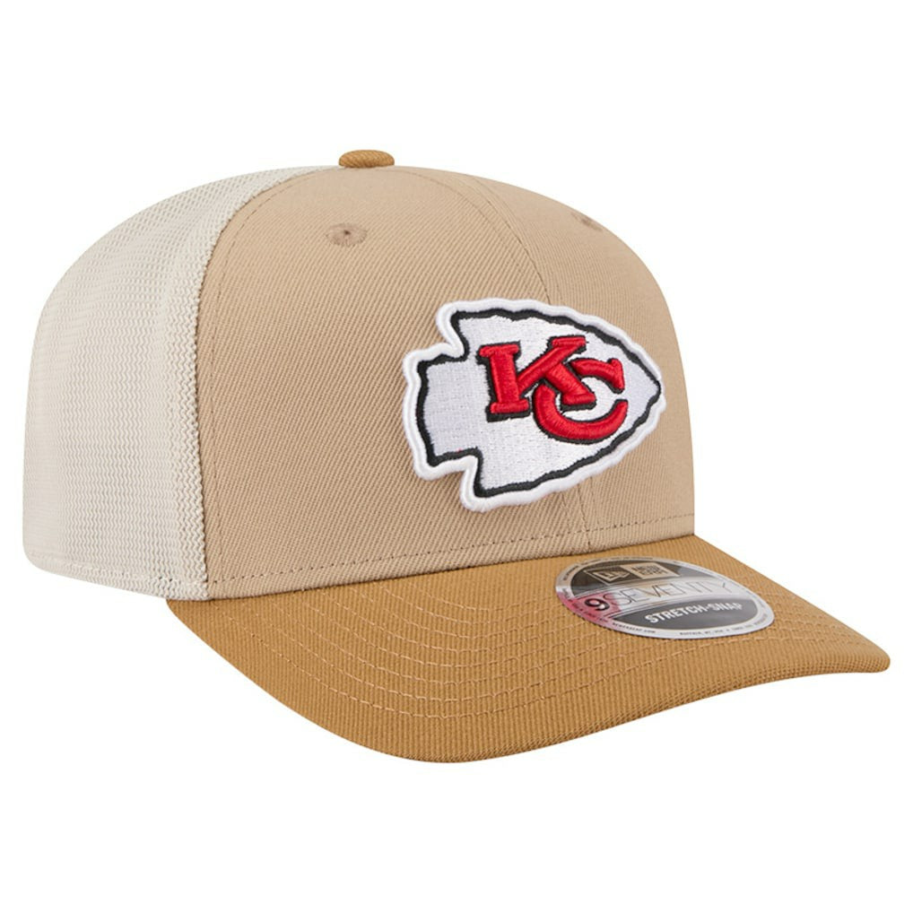 Kansas City Chiefs New Era Two-Tone Trucker 9SEVENTY Adjustable Hat Light Beige - NFL