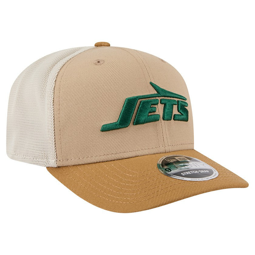 New York Jets New Era Two-Tone Trucker 9SEVENTY Adjustable Hat Light Beige - NFL