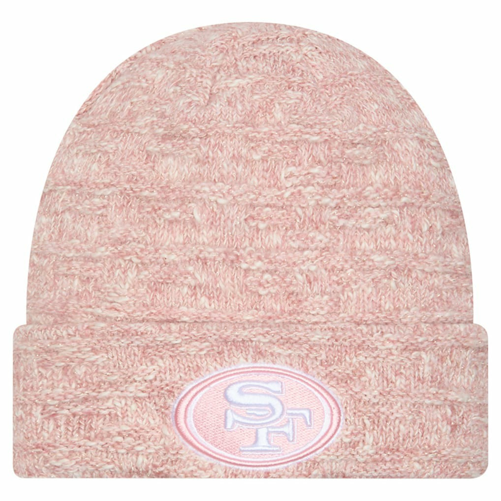 San Francisco 49ers New Era Women's Metallic Cuffed Knit Hat Pink - NFL