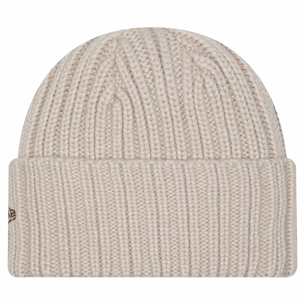 Cincinnati Bengals New Era Logo Applique Cuffed Knit Hat Light Beige - NFL