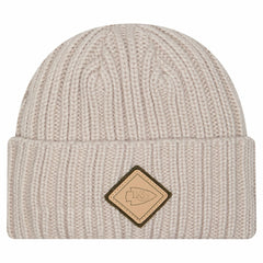 Kansas City Chiefs New Era Logo Applique Cuffed Knit Hat Light Beige - NFL
