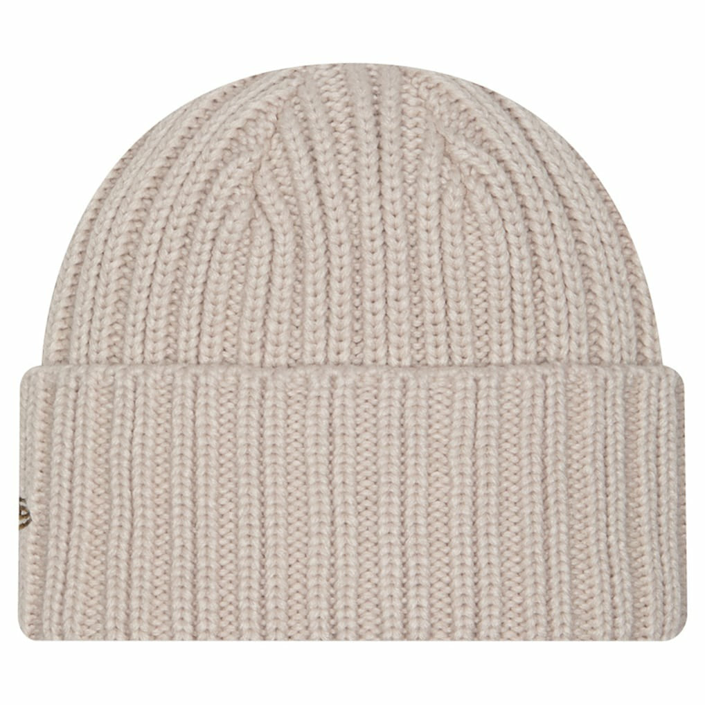 Kansas City Chiefs New Era Logo Applique Cuffed Knit Hat Light Beige - NFL