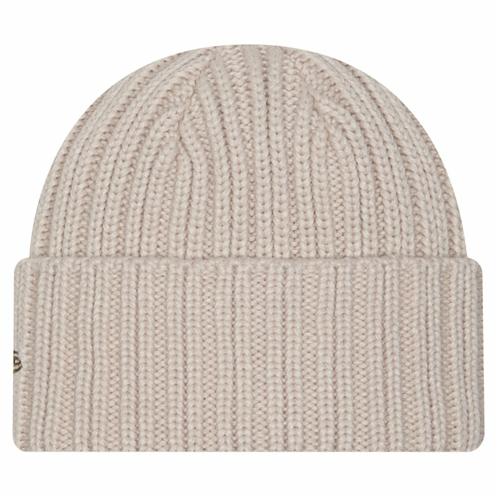 Kansas City Chiefs New Era Logo Applique Cuffed Knit Hat Light Beige - NFL