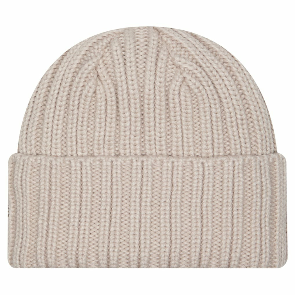 Minnesota Vikings New Era Logo Applique Cuffed Knit Hat Light Beige - NFL