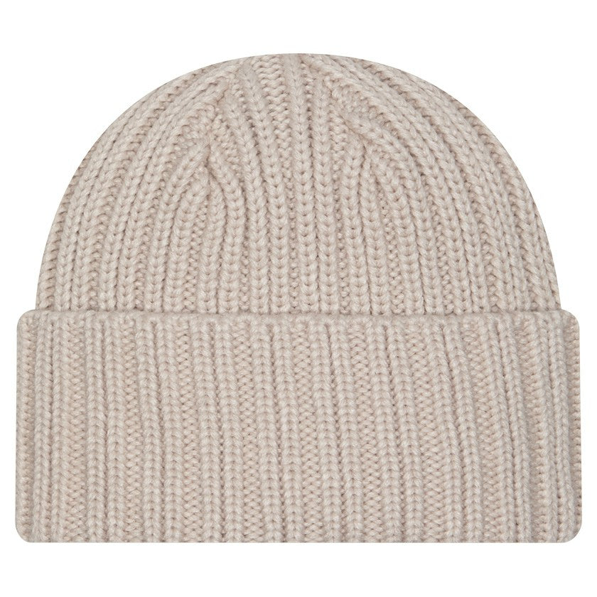 Green Bay Packers New Era Logo Applique Cuffed Knit Hat Light Beige - NFL