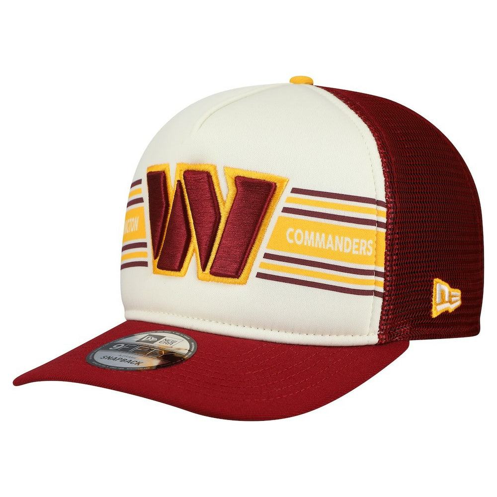 Washington Commanders New Era Banner A-Frame 9FIFTY Snapback Hat Cream/Burgundy - NFL