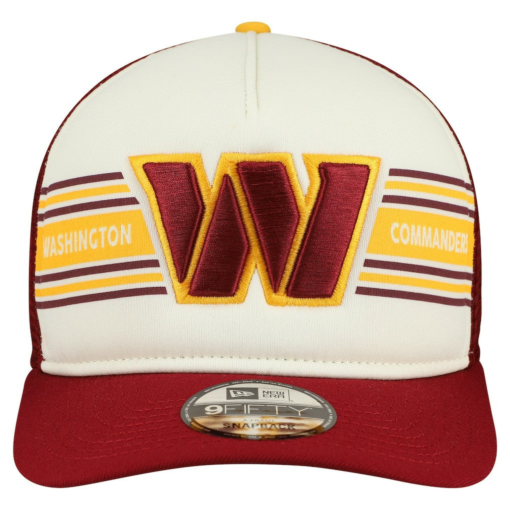 Washington Commanders New Era Banner A-Frame 9FIFTY Snapback Hat Cream/Burgundy - NFL