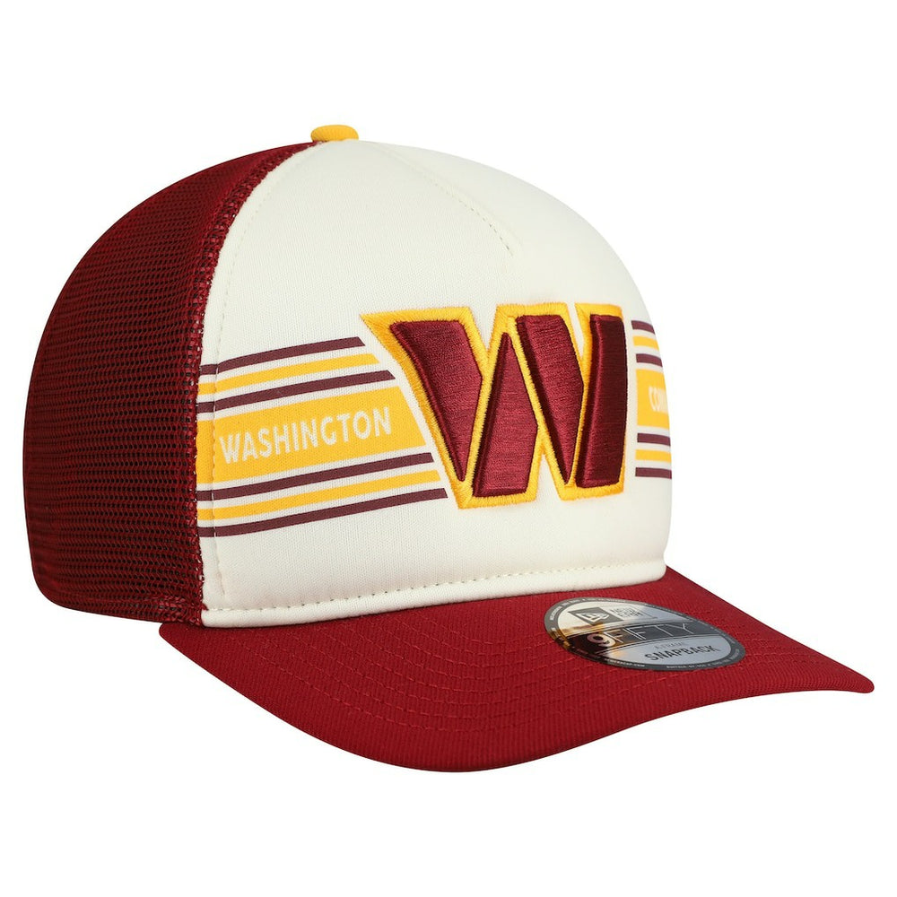 Washington Commanders New Era Banner A-Frame 9FIFTY Snapback Hat Cream/Burgundy - NFL