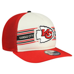 Kansas City Chiefs New Era Banner A-Frame 9FIFTY Snapback Hat Cream/Red - NFL
