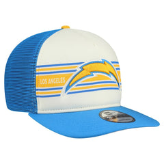 Los Angeles Chargers New Era Banner A-Frame 9FIFTY Snapback Hat Cream/Powder Blue - NFL
