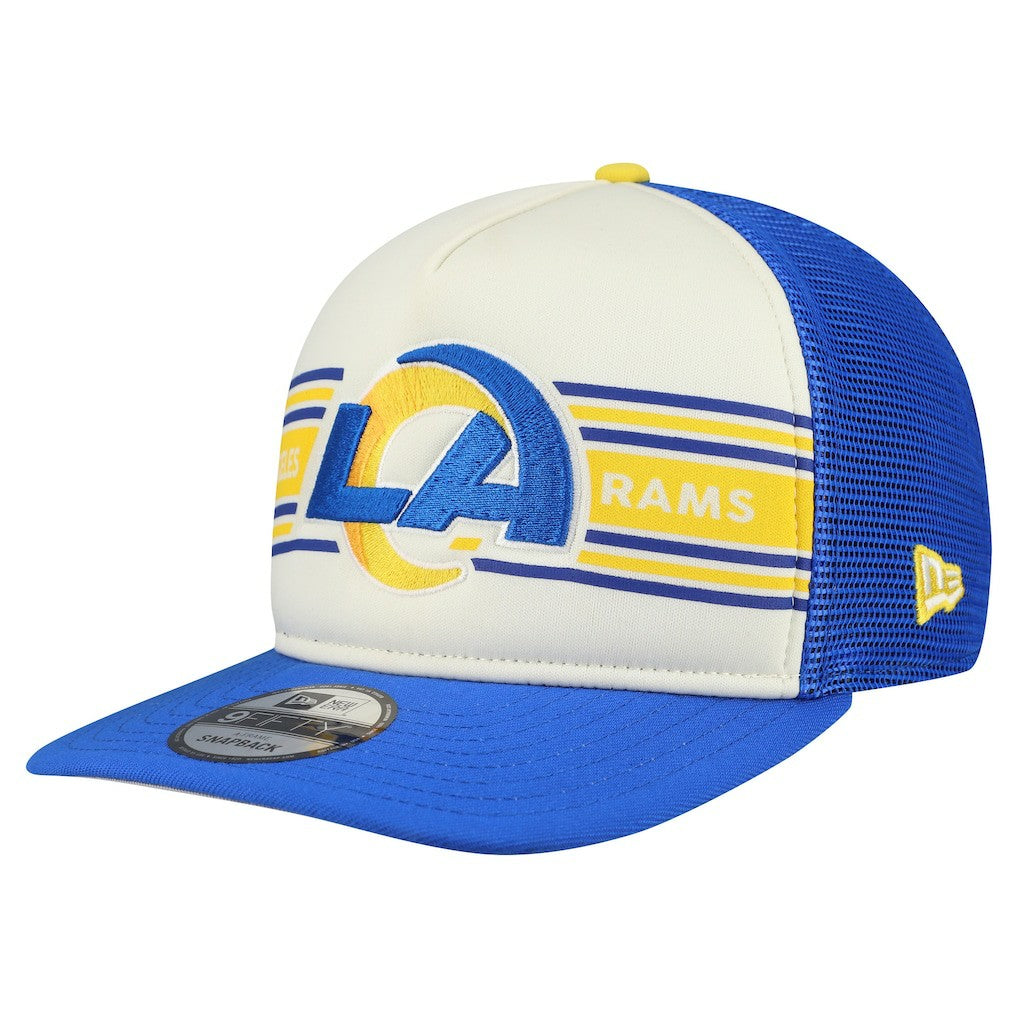 Los Angeles Rams New Era Banner A-Frame 9FIFTY Snapback Hat Cream/Royal - NFL