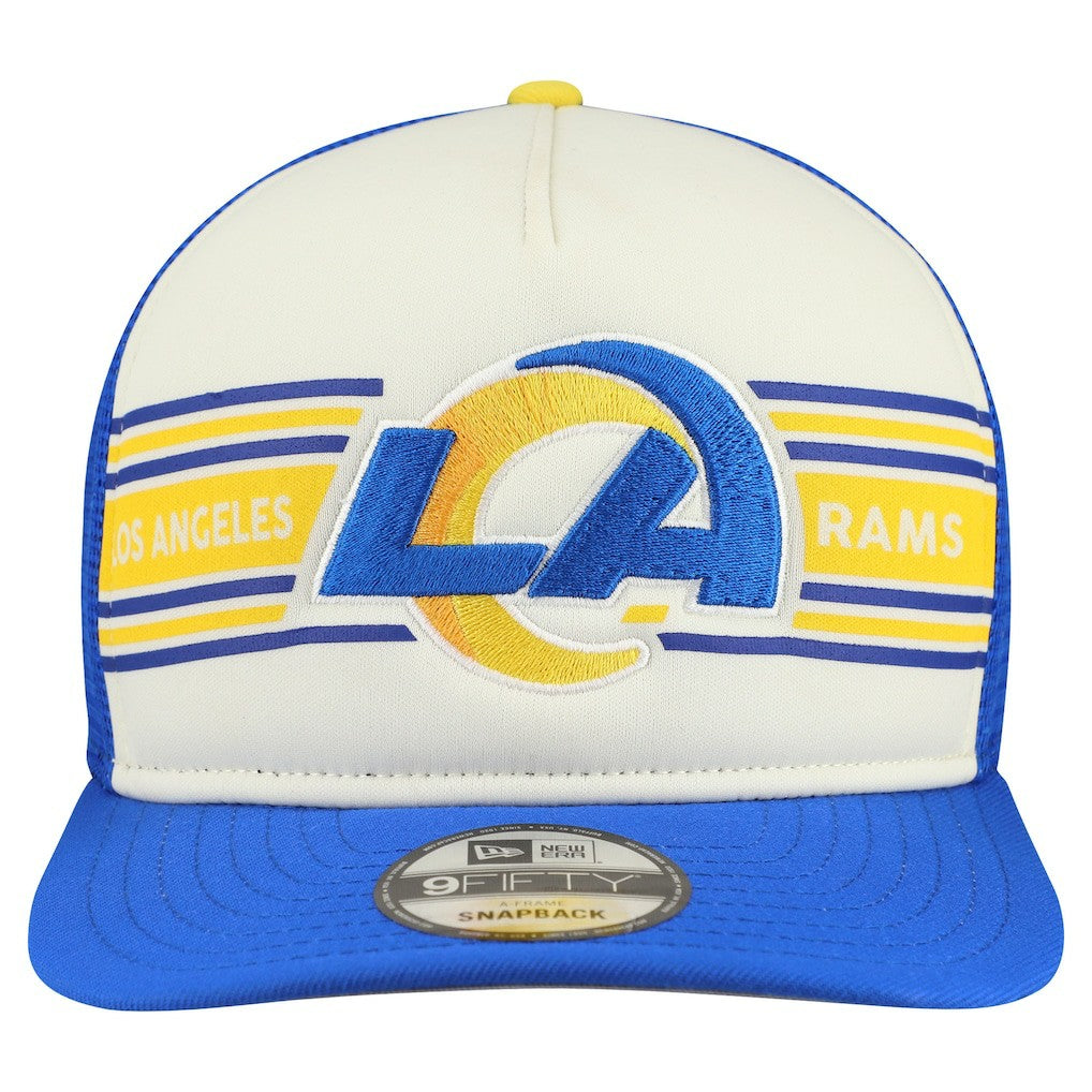 Los Angeles Rams New Era Banner A-Frame 9FIFTY Snapback Hat Cream/Royal - NFL