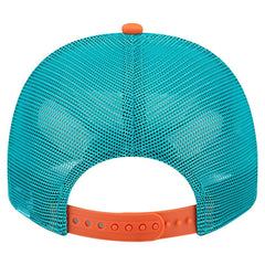 Miami Dolphins New Era Banner A-Frame 9FIFTY Trucker Snapback Hat Cream/Aqua - NFL