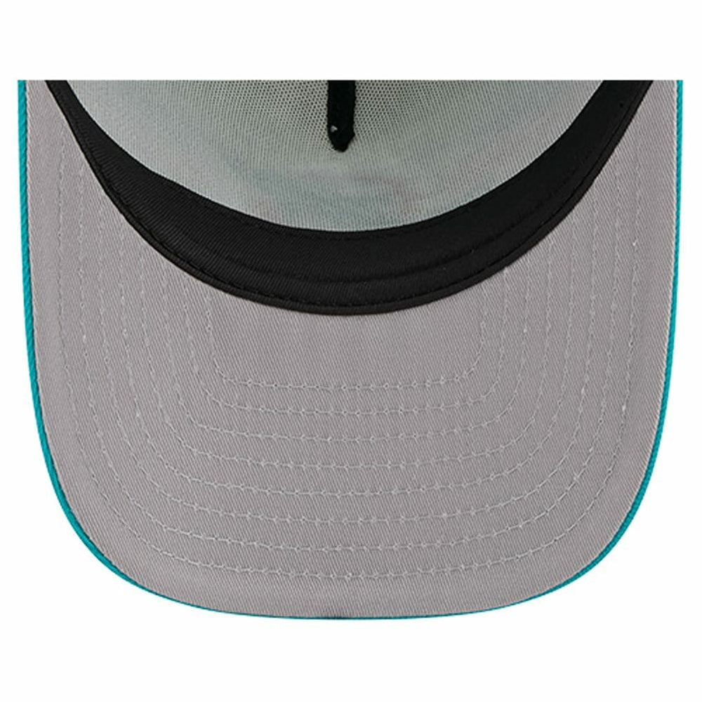 Miami Dolphins New Era Banner A-Frame 9FIFTY Trucker Snapback Hat Cream/Aqua - NFL