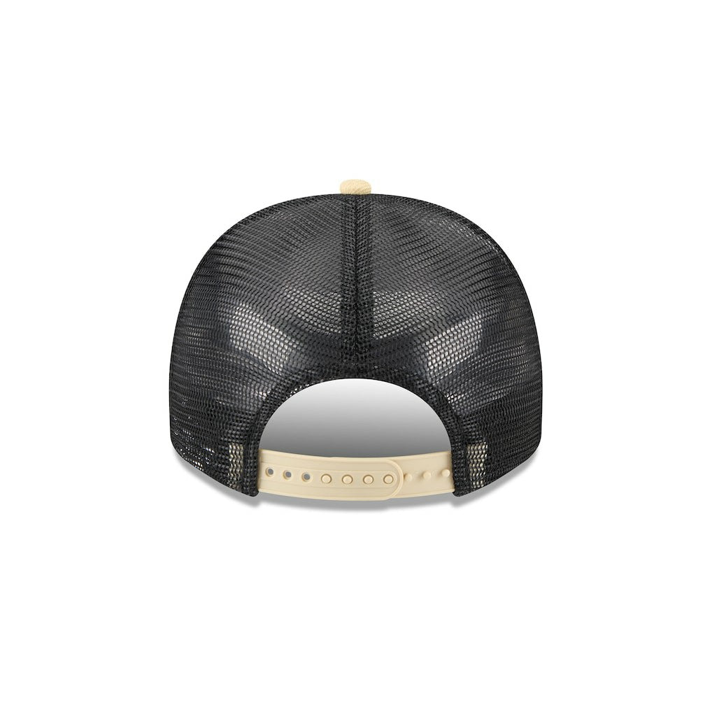 New Orleans Saints New Era Banner A-Frame 9FIFTY Trucker Snapback Hat Cream/Black - NFL