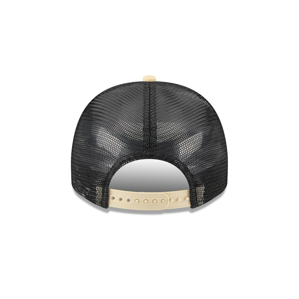 New Orleans Saints New Era Banner A-Frame 9FIFTY Trucker Snapback Hat Cream/Black - NFL