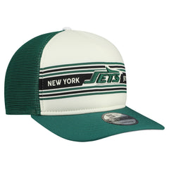 New York Jets New Era Banner A-Frame 9FIFTY Snapback Hat Cream/Green - NFL