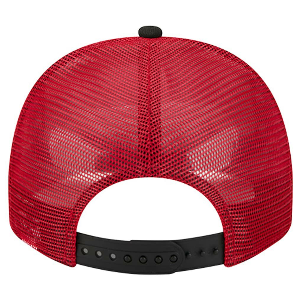 San Francisco 49ers New Era Banner A-Frame 9FIFTY Trucker Snapback Hat Cream/Scarlet - NFL