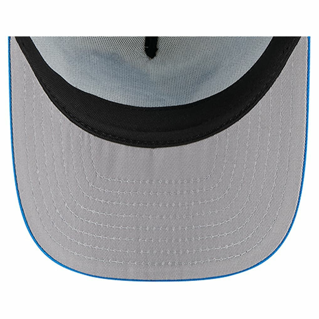 Detroit Lions New Era Banner A-Frame 9FIFTY Trucker Snapback Hat Cream/Blue - NFL