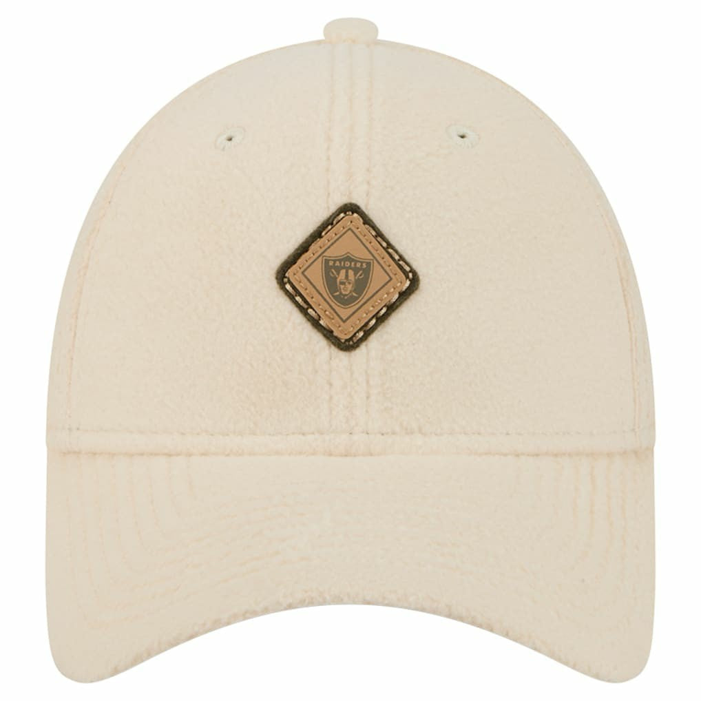Las Vegas Raiders New Era Women's Comfy 9FORTY Adjustable Hat Cream - NFL