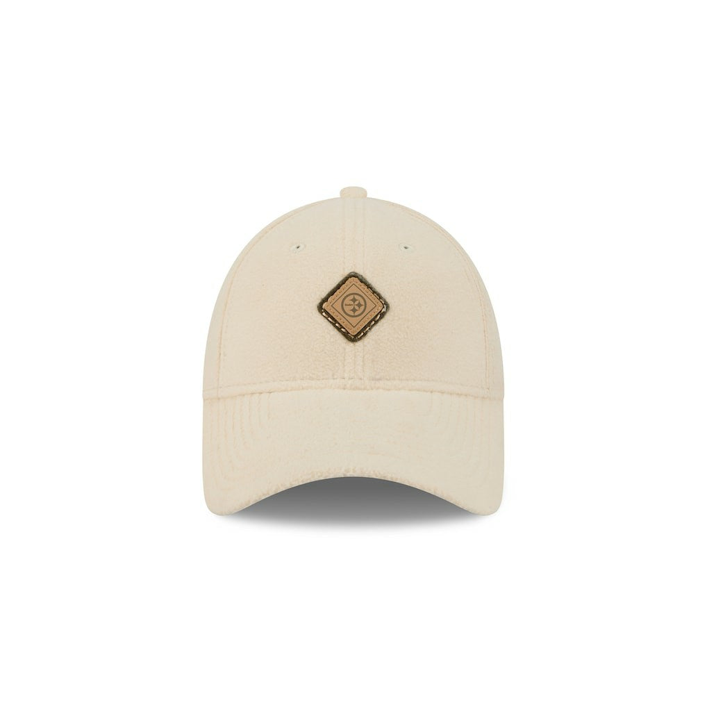 Pittsburgh Steelers New Era Women's Comfy 9FORTY Adjustable Hat Cream - NFL