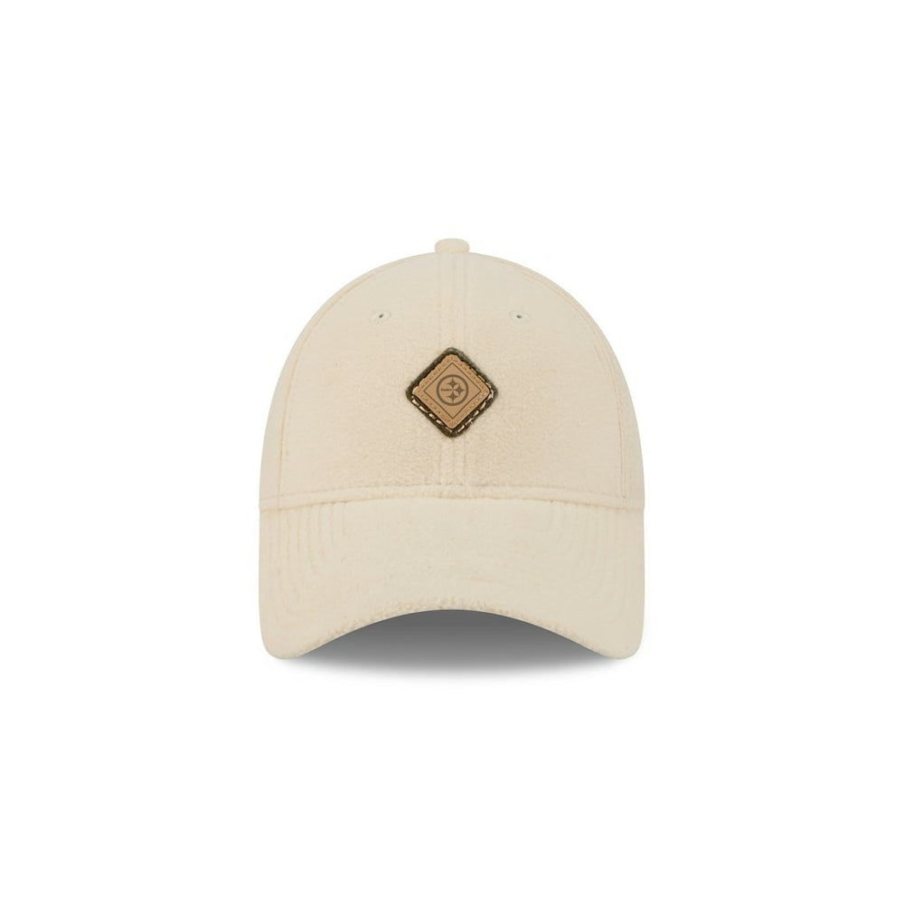 Pittsburgh Steelers New Era Women's Comfy 9FORTY Adjustable Hat Cream - NFL