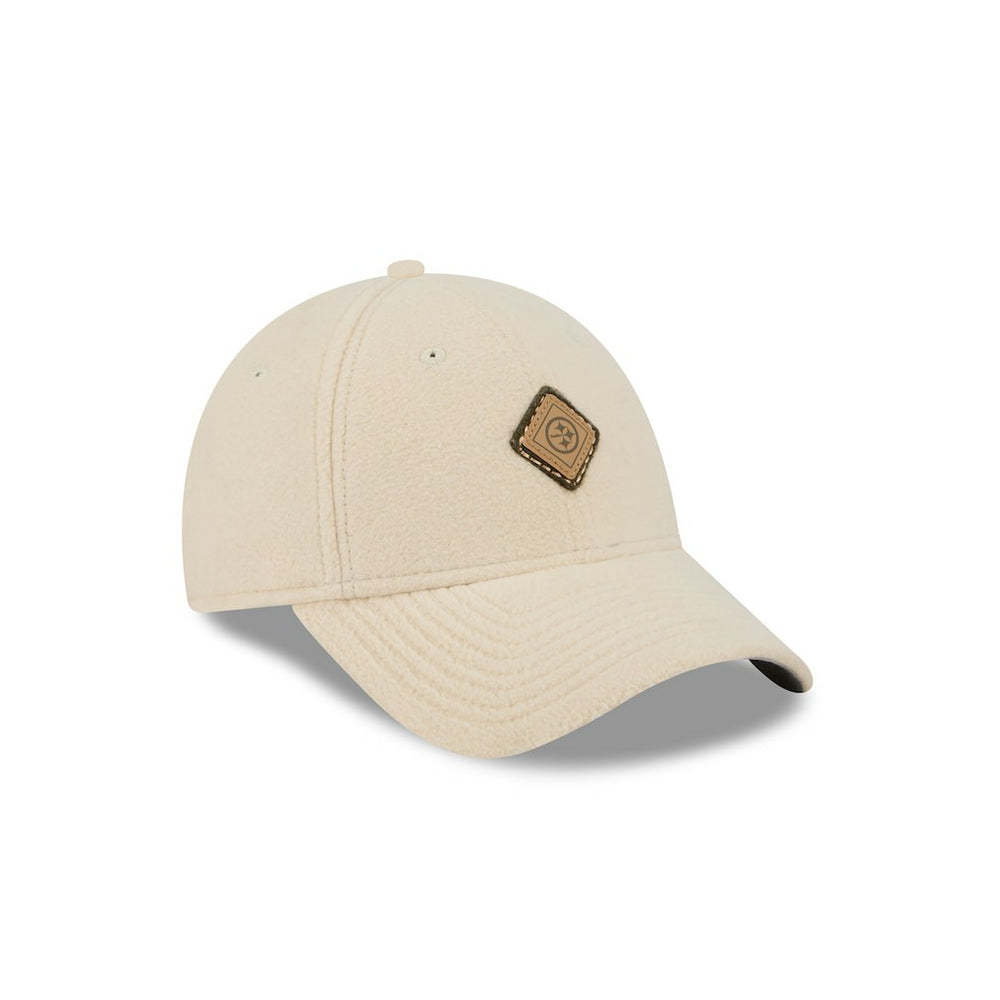 Pittsburgh Steelers New Era Women's Comfy 9FORTY Adjustable Hat Cream - NFL