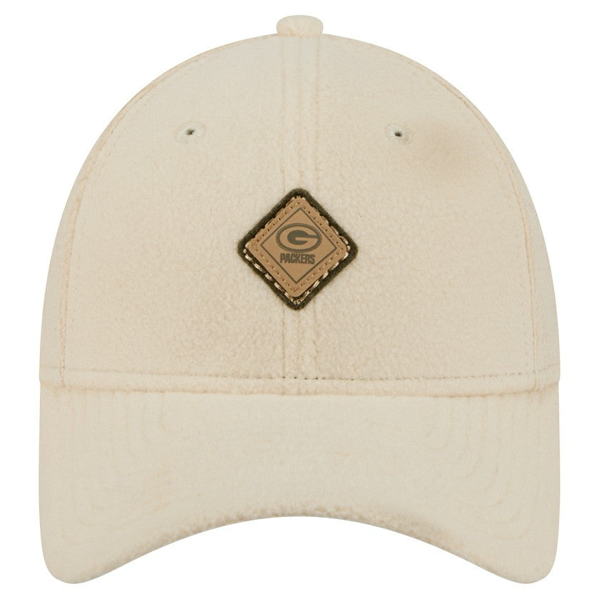 Green Bay Packers New Era Women's Comfy 9FORTY Adjustable Hat Cream - NFL