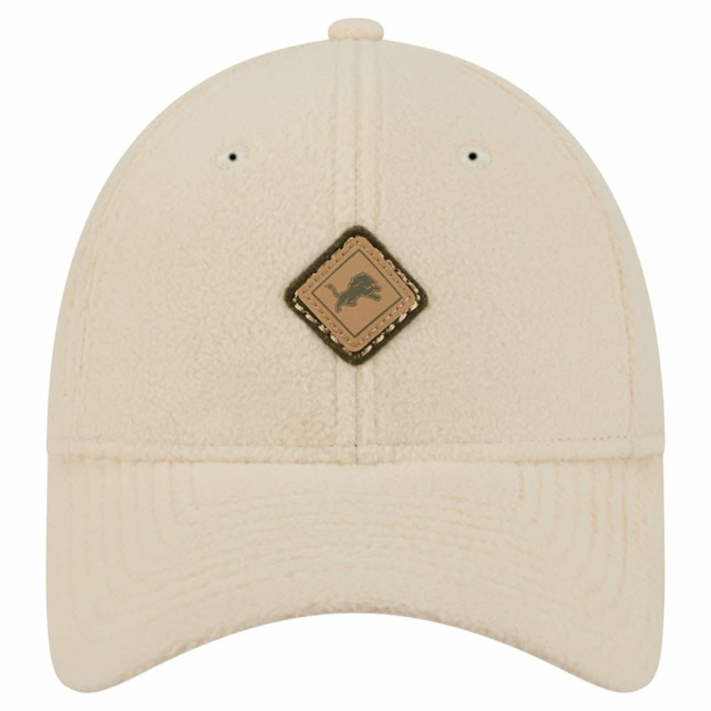 Detroit Lions New Era Women's Comfy 9FORTY Adjustable Hat Cream - NFL
