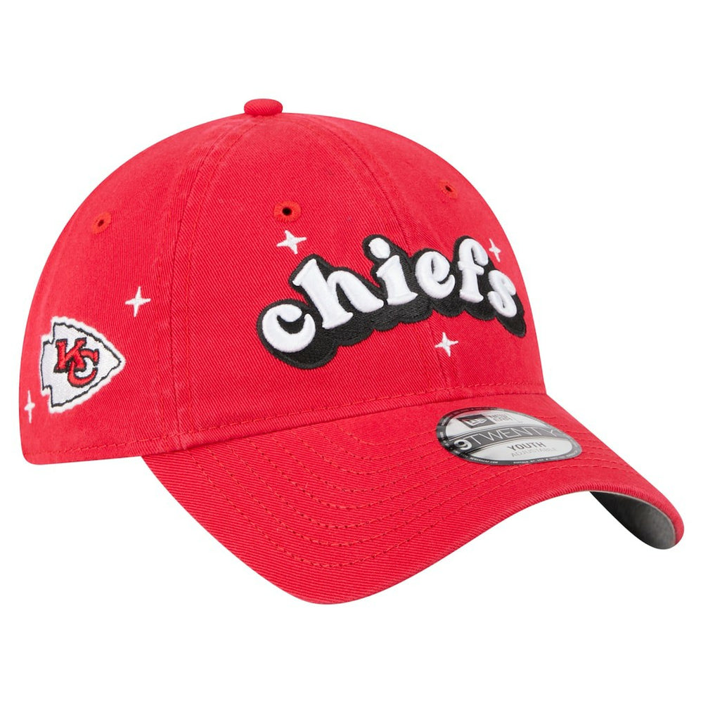 Kansas City Chiefs New Era Girls Youth Cheer 9TWENTY Adjustable Hat Red - NFL