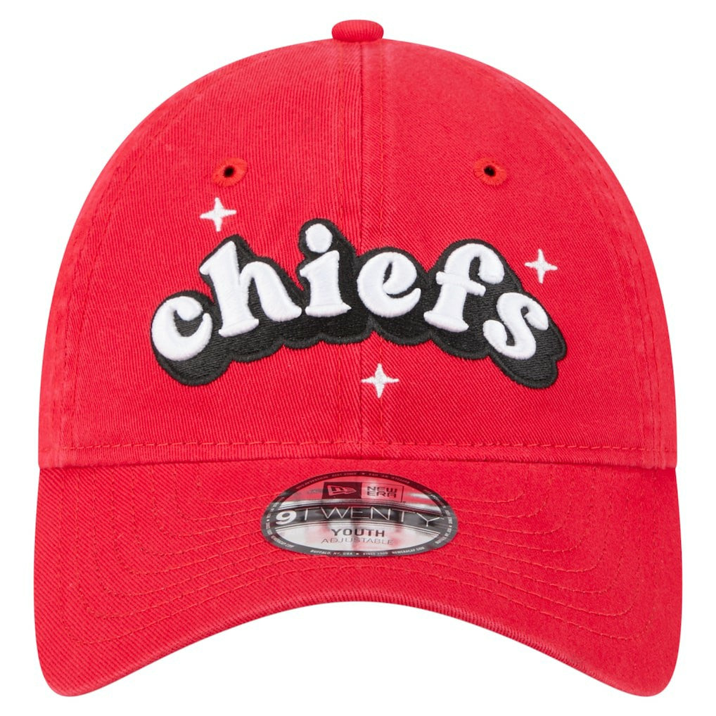 Kansas City Chiefs New Era Girls Youth Cheer 9TWENTY Adjustable Hat Red - NFL