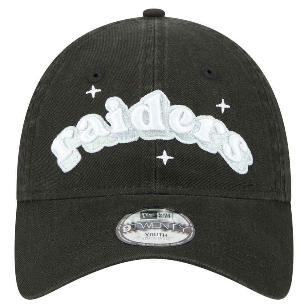 Las Vegas Raiders New Era Girls Youth Cheer 9TWENTY Adjustable Hat Black - NFL