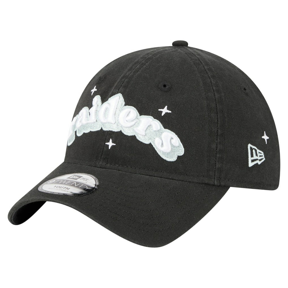 Las Vegas Raiders New Era Girls Youth Cheer 9TWENTY Adjustable Hat Black - NFL