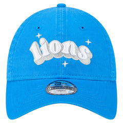 Detroit Lions New Era Girls Youth Cheer 9TWENTY Adjustable Hat Blue - NFL