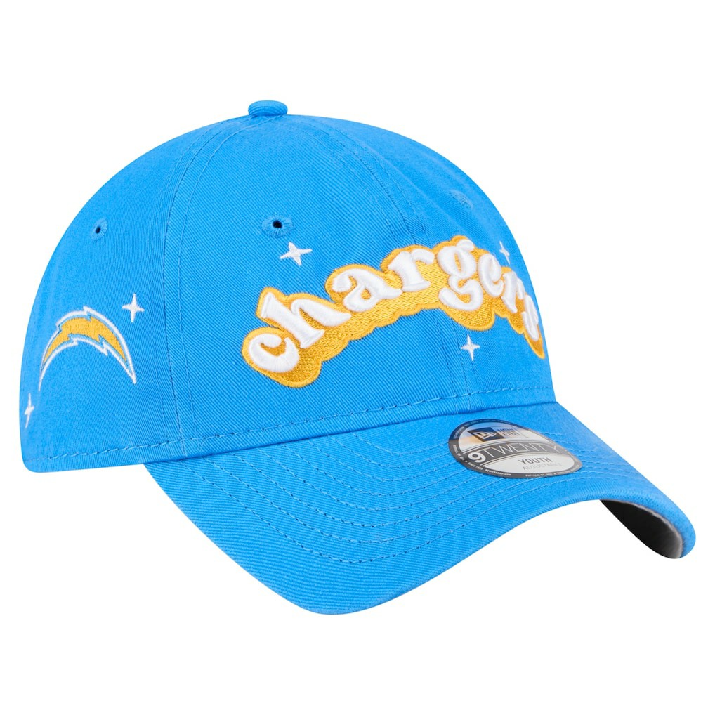 Los Angeles Chargers New Era Girls Youth Cheer 9TWENTY Adjustable Hat Powder Blue - NFL